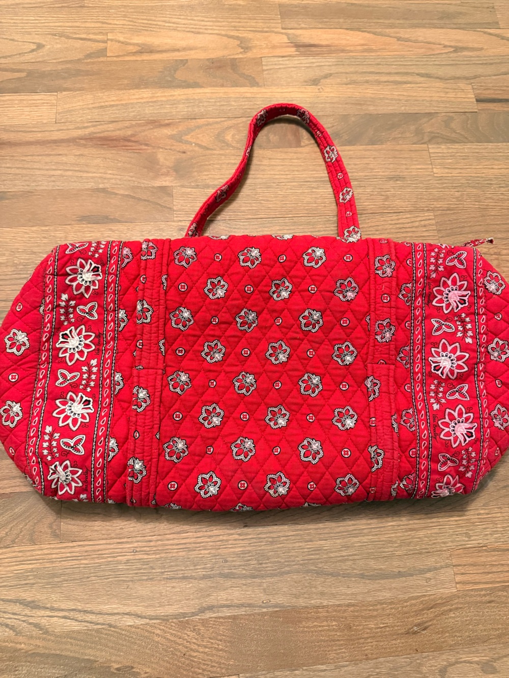 Vintage Red Bandana Vera Bradley Travel Duffle Bag - Picture 2 of 7